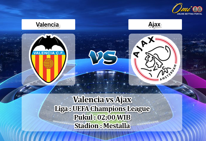 Prediksi Valencia vs Ajax 3 Oktober 2019