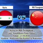 Prediksi Syria Vs RR Tiongkok 14 November 2019