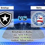 Prediksi Botafogo vs Bahia 4 Mei 2020