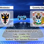 Prediksi Wimbledon vs Coventry City 3 Mei 2020