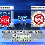 Prediksi Heidenheim vs Wehen Wiesbaden 22 Mei 2020