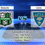 Prediksi Sassuolo vs Lecce 5 Juli 2020
