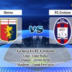 Prediksi Skor Genoa Vs FC Crotone 20 September 2020