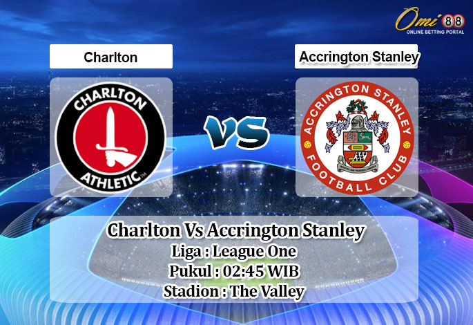 Prediksi Skor Charlton Vs Accrington Stanley 9 Januari 2021