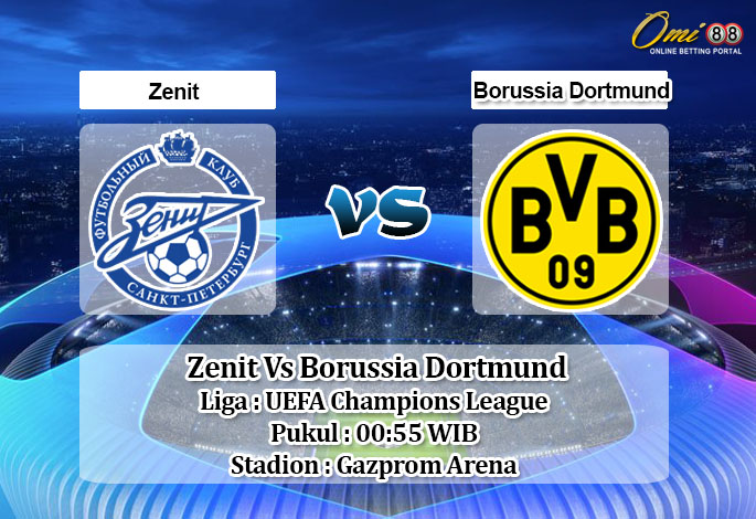 Prediksi Skor Zenit Vs Borussia Dortmund 9 Desember 2020 Bosbobet
