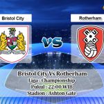 Prediksi Skor Bristol City Vs Rotherham 20 Maret 2021