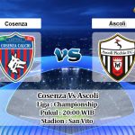 Prediksi Skor Cosenza Vs Ascoli 2 April 2021