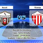 Prediksi Skor Ascoli Vs Vicenza 5 April 2021