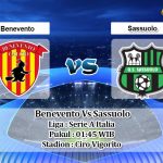 Prediksi Skor Benevento Vs Sassuolo 13 April 2021