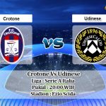 Prediksi Skor Crotone Vs Udinese 17 April 2021