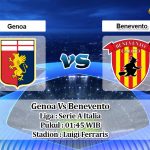 Prediksi Skor Genoa Vs Benevento 22 April 2021