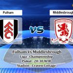 Prediksi Skor Fulham Vs Middlesbrough 7 Agustus 2021
