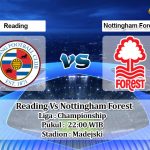 Prediksi Skor Reading Vs Nottingham Forest 20 November 2021