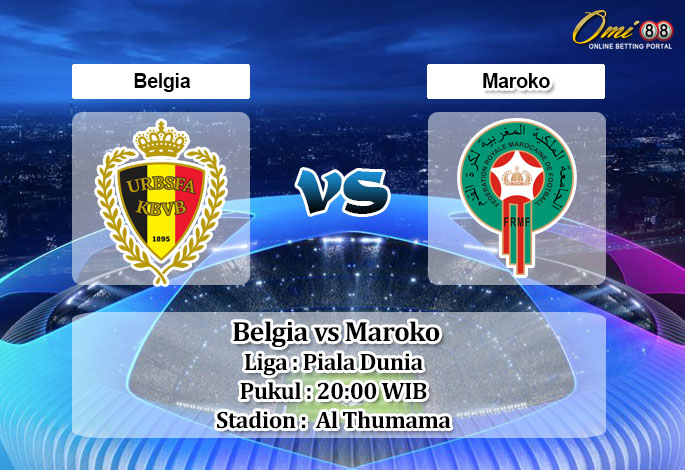 Prediksi Skor Belgia vs Maroko 27 November 2022