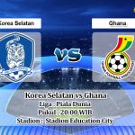 Prediksi Skor Korea Selatan vs Ghana 28 November 2022